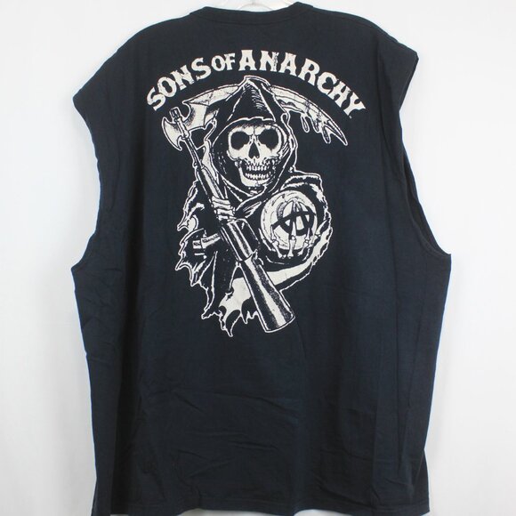 Sons Of Anarchy Samcro Black Sleeveless Graphic Shirt - Picture 6 of 8